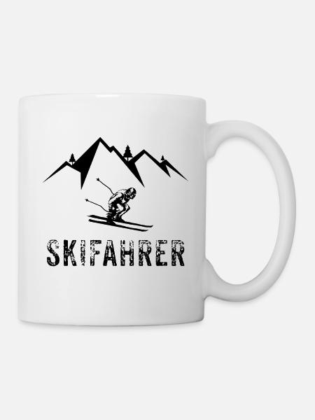 Skifahrer Skifahren - Tasse - Weiß