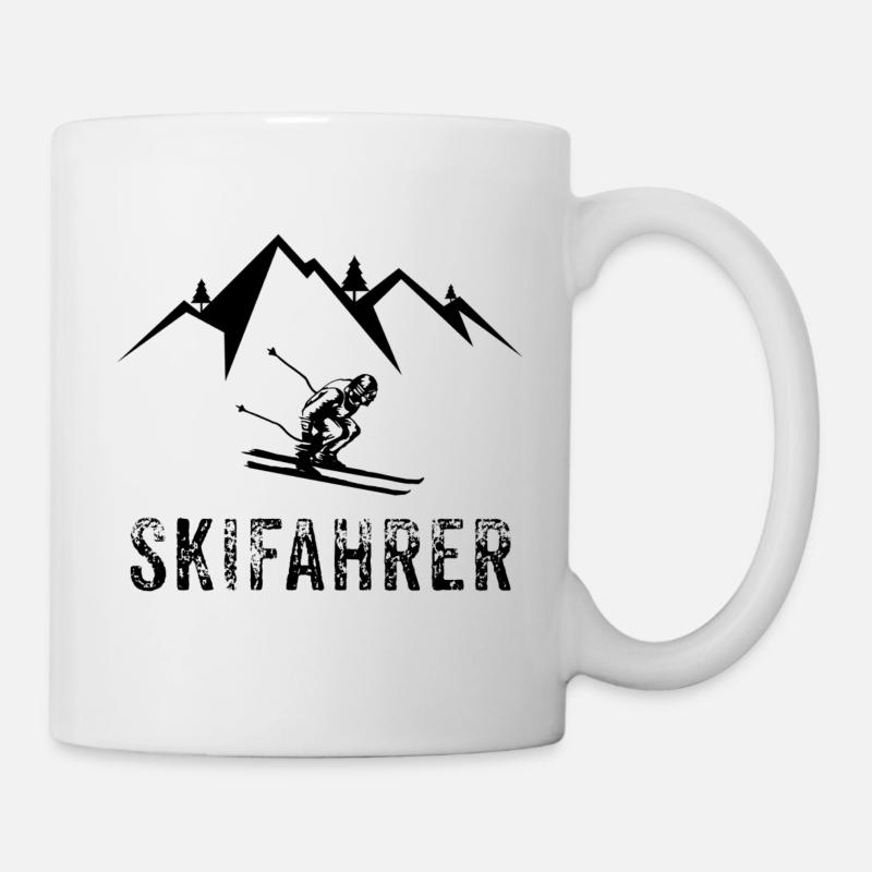 Skifahrer Skifahren - Tasse - Weiß