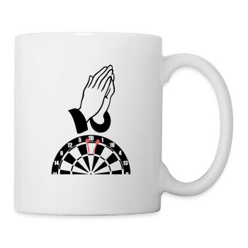 Priez pour les 180 joueurs de fléchettes cadeaux - Mug blanc - blanc - Droite