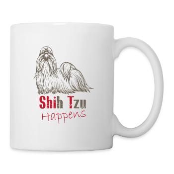 Shit happens - Tasse - Weiß - Rechts