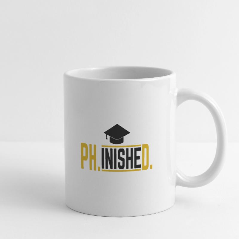 Phinished Phd Doktor Abschluss Geschenk Tasse