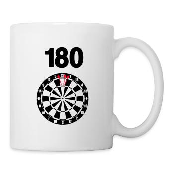 180 Dart Shirt Dartscheibe für Turnier, Training - Tasse - Weiß - Rechts