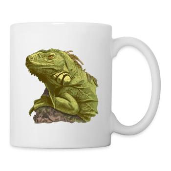 Iguana head animal 3D nature animal protection - Mug - white - Right