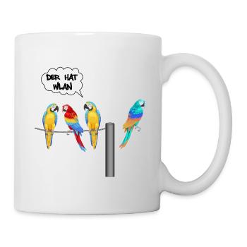 wlan unter Papageien - Tasse - Weiß - Rechts