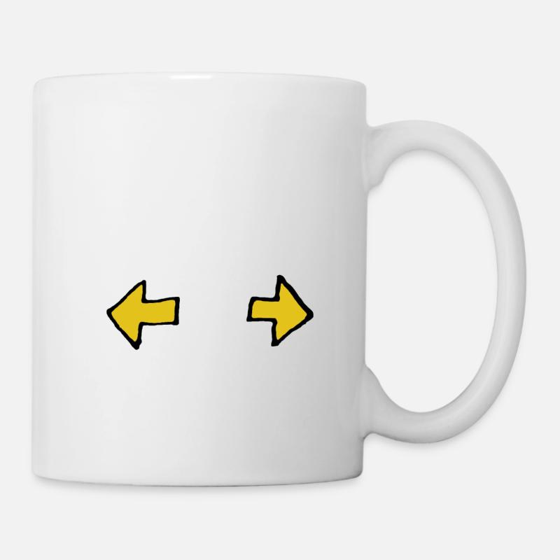 Blinker, Pfeile, Auto, Richtung, links, rechts - Tasse - Weiß