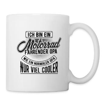 Motorrad - Opa - Cool - Tasse - Weiß - Rechts