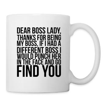 Chère Boss Lady, merci d'être mon cadeau Boss - Mug blanc - blanc - Droite