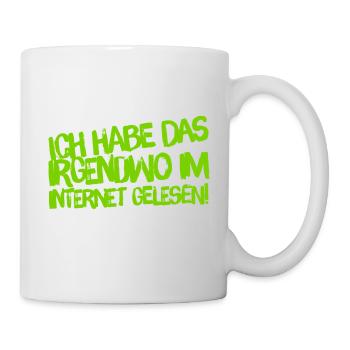 aus dem Internet - Tasse - Weiß - Rechts