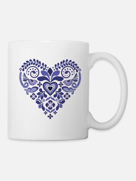 heart - Mug - white