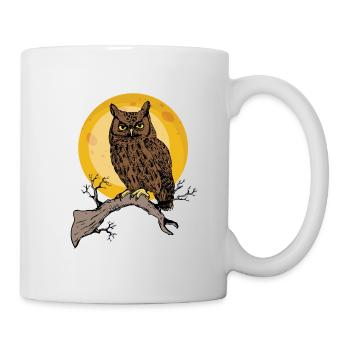 Hibou - Mug blanc - blanc - Droite