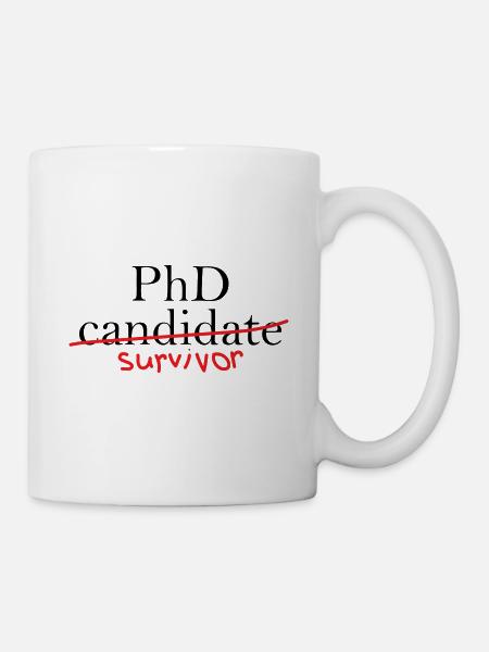 Phd survivor graduation gift - Mug - white