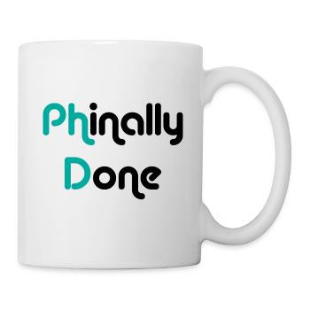 Phinally Done Finally Done Phd graduation gift - Mug - white - Right