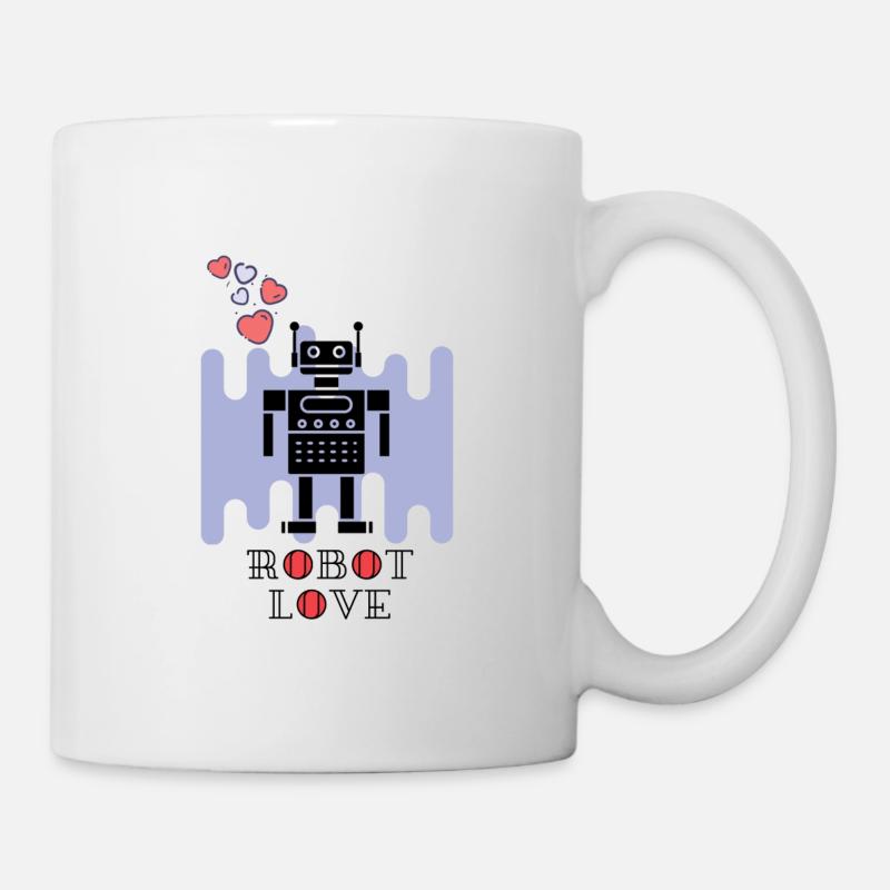 amour de robot - Mug blanc - blanc