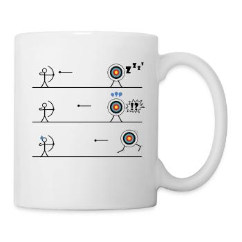 Archery Running target - Mug - white - Right