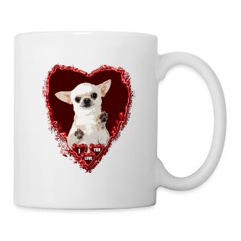 Mom my mom loves valentine chihuahuas - Mug - white - Right