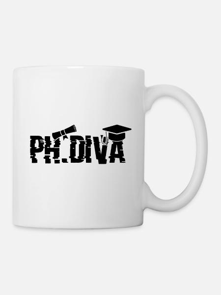 Phd Diva Phdiva graduation gift - Mug - white