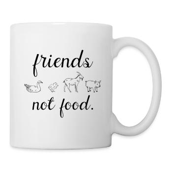 Friends not food vegan vegetarian gift - Mug - white - Right
