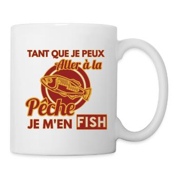 Pecheur shirt • Je m´en Fish • Pecheur Cadeau - Mug blanc - blanc - Droite