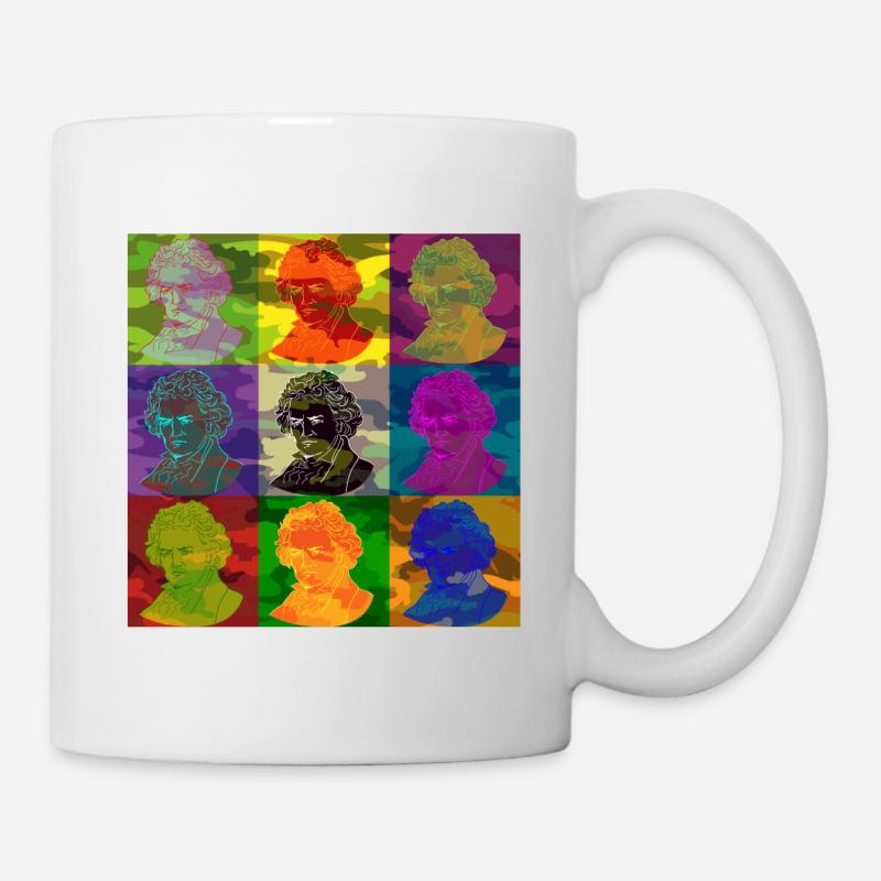 Pop art Ludwig van Beethoven - Mug - white