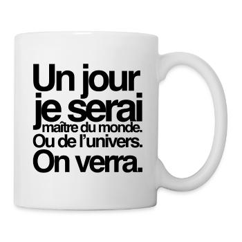 Maître du monde ou de l'univers - Mug blanc - blanc - Droite