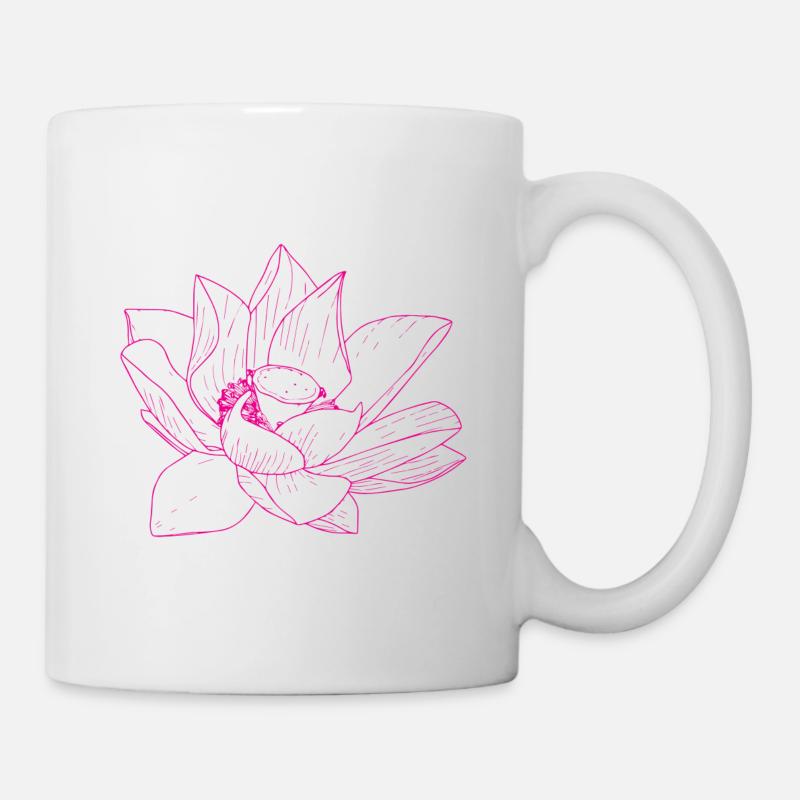 Lotusblume - Tasse - Weiß