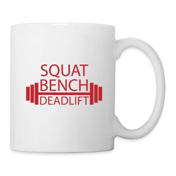 Squat Bench Deadlift Powerlifting Fitness Gift - Mug blanc - blanc - Droite