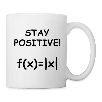 Stay positive amount function math gift - Mug - white - Right
