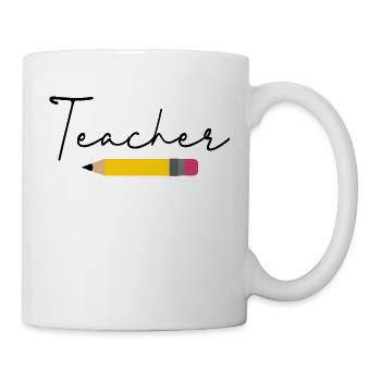 Crayon de professeur - Mug blanc - blanc - Droite