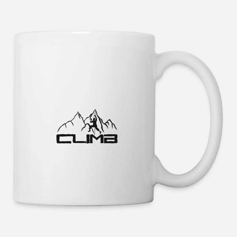 Klettern Bouldern Wandern Geschenk climb Berg Kid - Tasse - Weiß