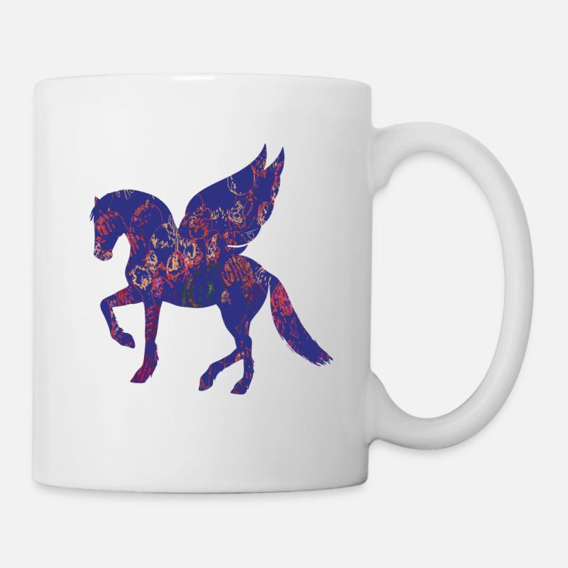 Bunter Pegasus - Tasse - Weiß