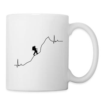 Herzschlag Berge - Tasse - Weiß - Rechts