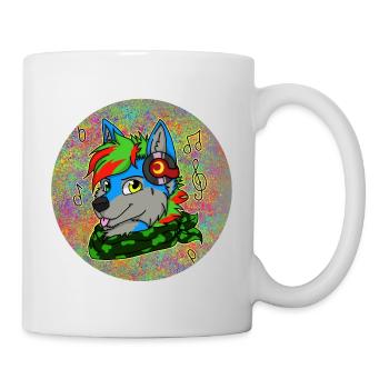 Pelzige Wolfmusik - Tasse - Weiß - Rechts