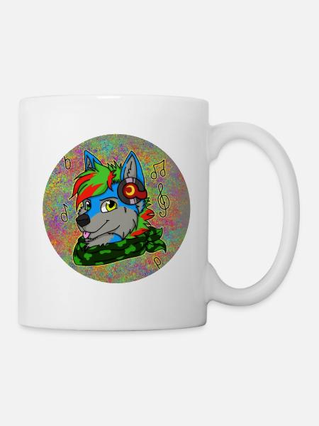 Furry wolf music - Mug - white
