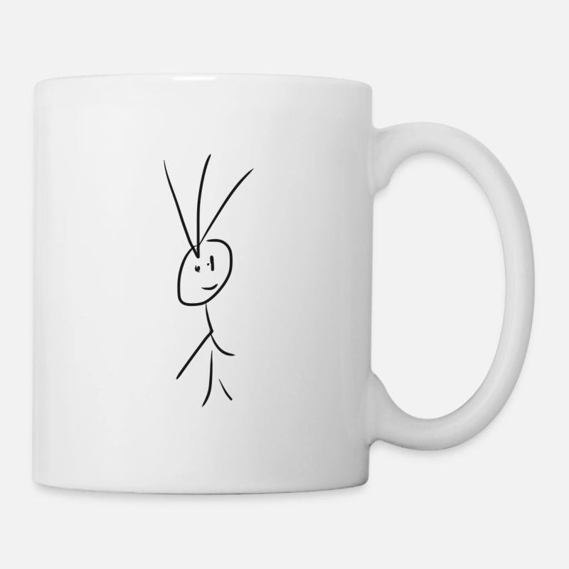 Strichmännchen - Tasse - Weiß