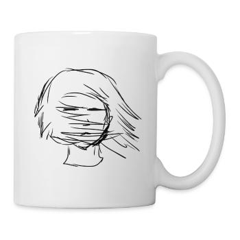 Wehende Haare - Tasse - Weiß - Rechts