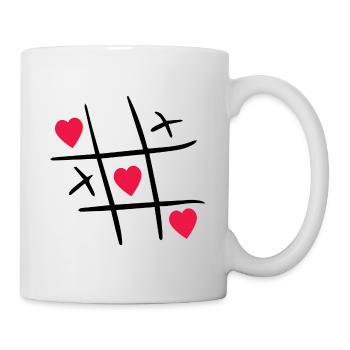 Tic-Tac-Toe Valentine's Day Valentines Day Gift - Mug - white - Right