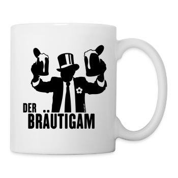 Der Bräutigam (JGA / Bier / Bierkrüge) - Tasse - Weiß - Rechts