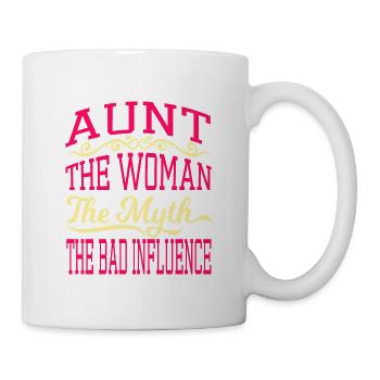 "Tante La Femme La Nythie La Mauvaise Influence" - Mug blanc - blanc - Droite