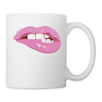 Bitten lips - Mug - white - Right