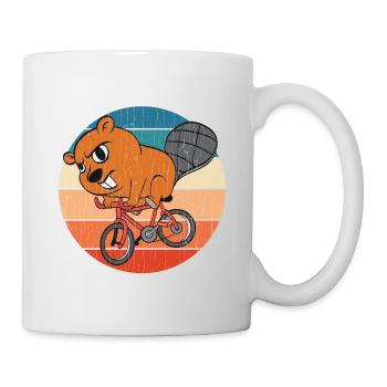 Biber lieben das Holzdesign, das für den - Tasse - Weiß - Rechts