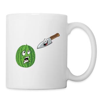 Wassermelone Comic - Tasse - Weiß - Rechts