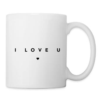Ich liebe dich! I love u, Valentinstag geschenk, - Tasse - Weiß - Rechts