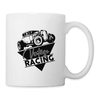 Voiture ancienne. Ancien. Courses. - Mug blanc - blanc - Droite
