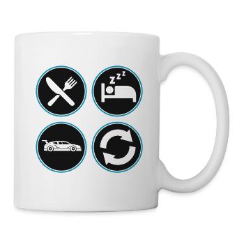 Manger - dormir - conduire - Mug blanc - blanc - Droite