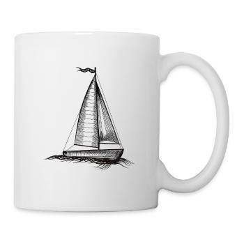 Cadeau de marin de voile de bateau de voilier - Mug blanc - blanc - Droite