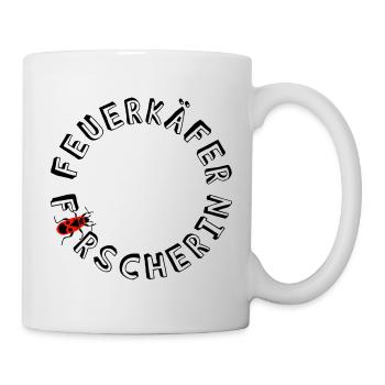 Feuerkäfer Forscherin für Mädchen ab 3 Jahren - Tasse - Weiß - Rechts