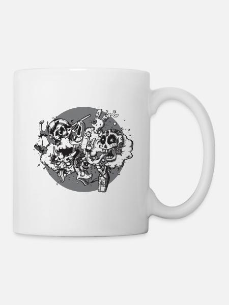 Mélange de graffitis - Béni soit les fous - Mug blanc - blanc
