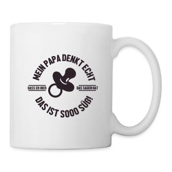 Papa - Baby - Vater - Tasse - Weiß - Rechts