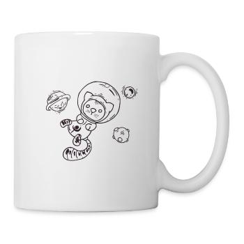 Chat dans l'espace - Mug blanc - blanc - Droite