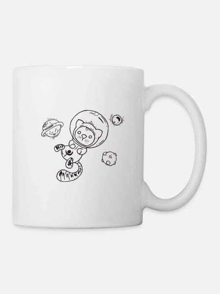 Cat in Space - Tasse - Weiß